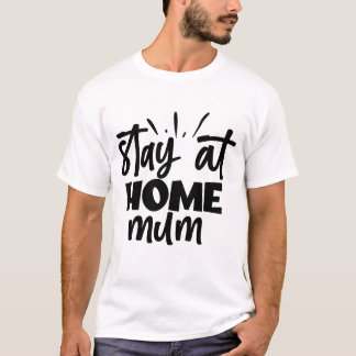 Bleib Zu Hause Mama Cute Hand Lettered T-Shirt
