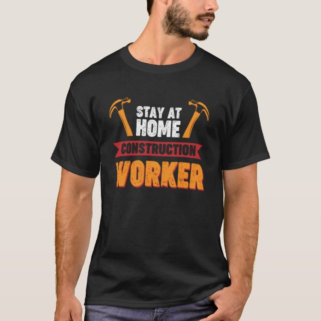 Bleibe am Zuhause-Konstrukteur T-Shirt (Vorderseite)