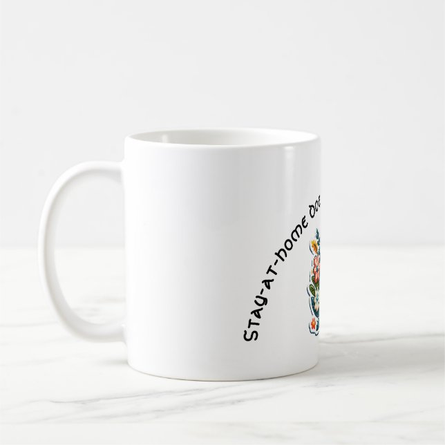 Bleibe-at-Zuhause gemein noch nicht stehend Kaffeetasse (Links)