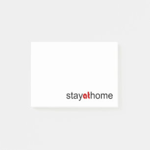 Bleibe auf Zuhause Post-it Klebezettel