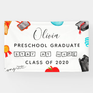 "Bleibe auf Zuhause"Vorschule Abschluss 2020 Banner