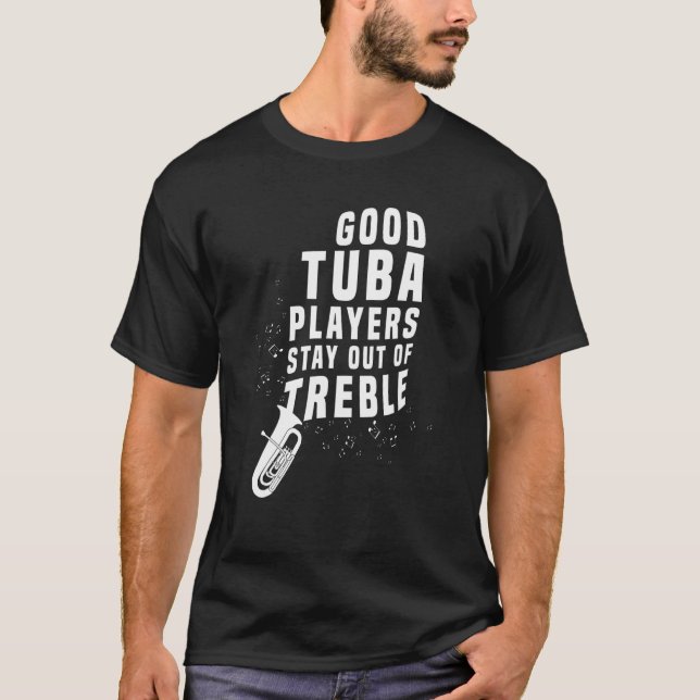 Bleibe aus dem Tuba-Instrumentenmessgerät H T-Shirt (Vorderseite)