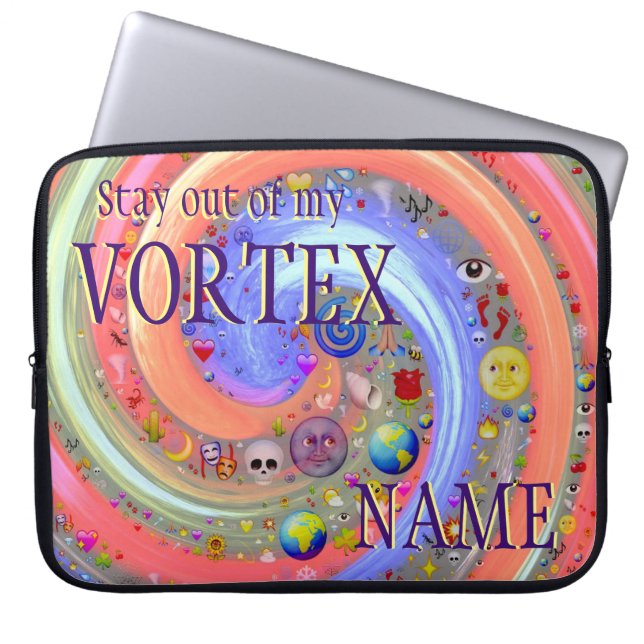 Bleibe aus meinem VORTEX Personalisiert Laptopschutzhülle (Vorderseite)