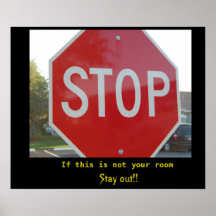 Bleibe aus meinem Zimmer! Poster