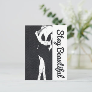 Bleibe Beautiful Diick Chick Postkarte