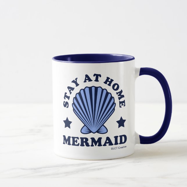 Bleibe bei Zuhause Mermaid Tasse (Rechts)