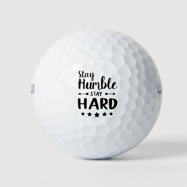 bleibe bescheiden bleibe hart golfball (Vorderseite)
