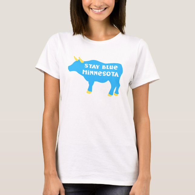 Bleibe Blue Minnesota Babe the Blue Ox T-Shirt (Vorderseite)
