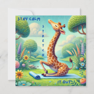Bleibe Calm Giraffe Yoga Flat Card Karte