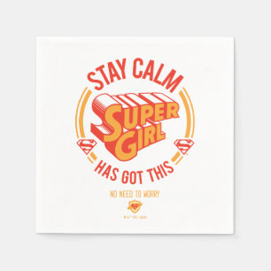 Bleibe Calm Supergirl hat dies Got Serviette
