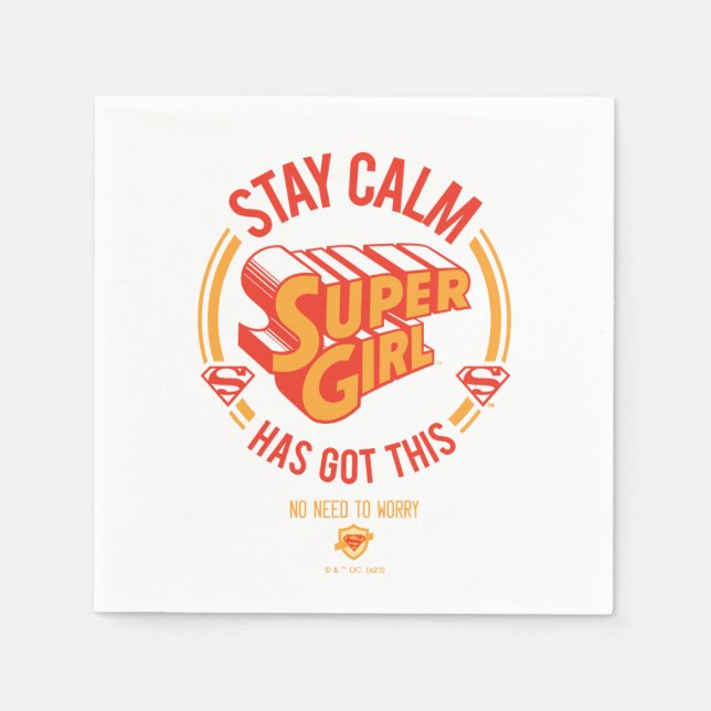 Bleibe Calm Supergirl hat dies Got Serviette (Vorderseite)