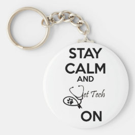 Bleibe Calm und vet tech an! Schlüsselanhänger