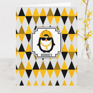 Bleibe Chill Hip Hop Penguin Cooles Kind Karte