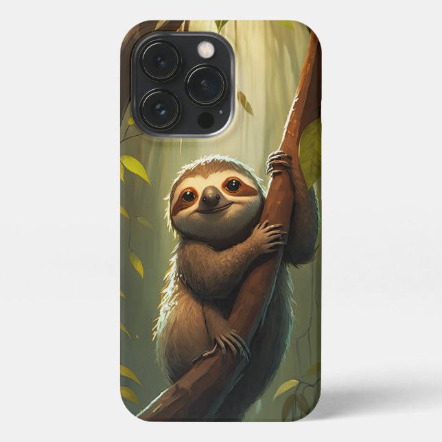 Bleibe Chill mit diesem Sloth-tastic-Handy-Fall iPhone Hülle (Rückseite)