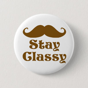 Bleibe Classy Mustache Button