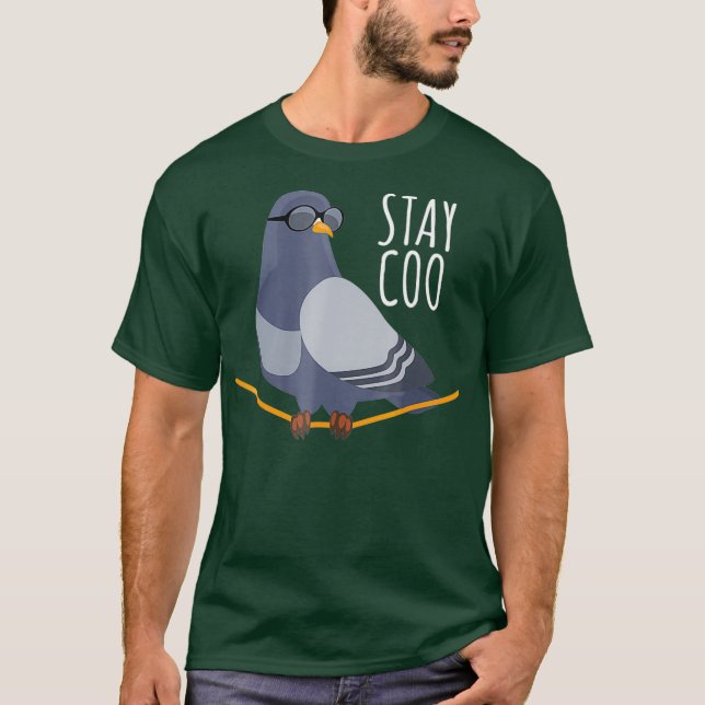 Bleibe Coo Bird T Shirt Vogelbeobachtung Coole Tau (Vorderseite)