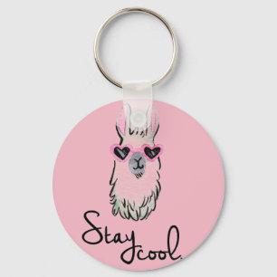 Bleibe Cool Llama Schlüsselanhänger