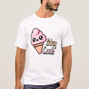 Bleibe Cool! Niedliche Eiscreme T-Shirt