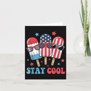 Bleibe Cool Popsikel 4. Juli Patriotische USA Amer Karte