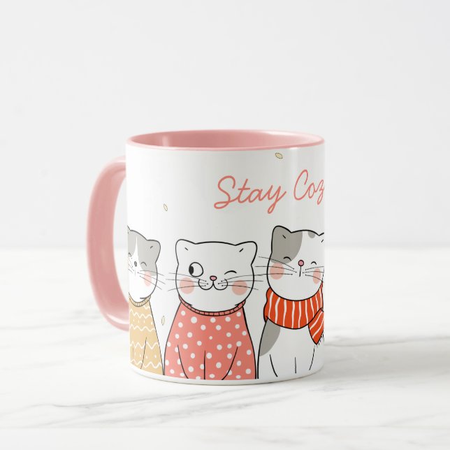 Bleibe Cosy Cat Tasse (Vorderseite Links)