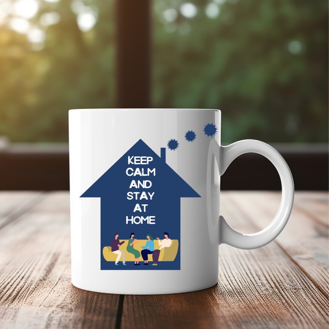 Bleibe Cosy: Ruhe Behalt und Bleibe an Zuhause Cof Zweifarbige Tasse (Von Creator hochgeladen)