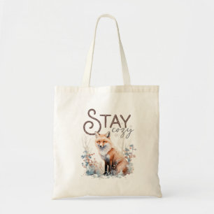 Bleibe Cosy Woodland Fox Weihnachten Tragetasche