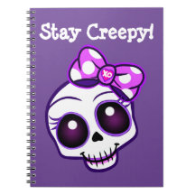 "Bleibe Creepy!" Creepy Niedlich Skull Kawaii Note