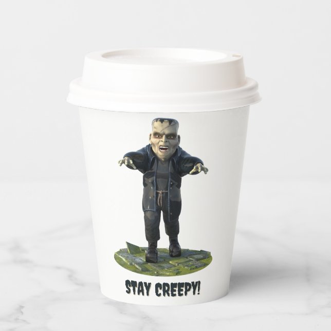 Bleibe Creepy! Frankensteins Monster Pappbecher (Vorderseite)