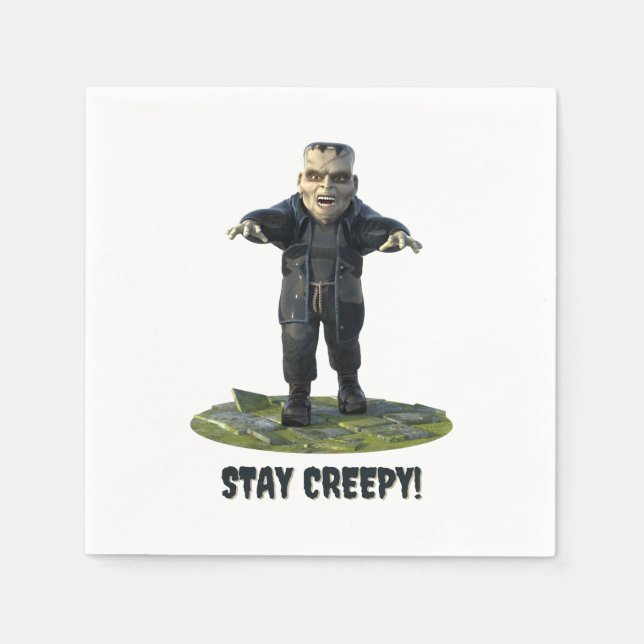 Bleibe Creepy! Frankensteins Monster Serviette (Vorderseite)