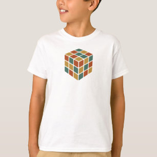Bleibe Cubed   Puzzle im Stil eines Logic Cube Ret T-Shirt