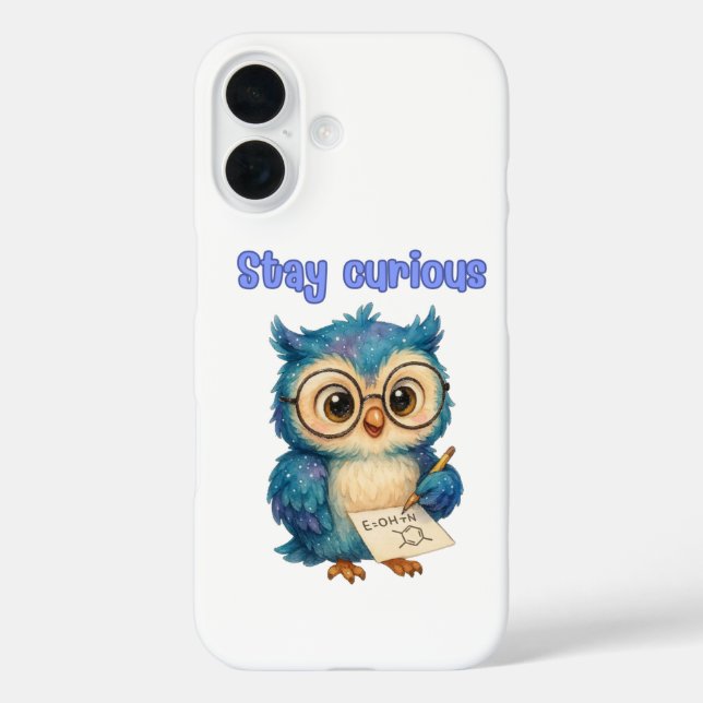 Bleibe Curious - Smart & Playful iPhone 16 Fall Case-Mate iPhone Hülle (Rückseite)