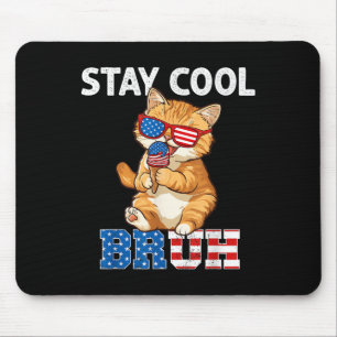 Bleibe der Coolen Katze Popsicle Lover American Fl Mousepad