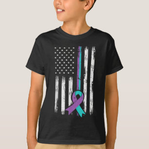 Bleibe des Bewusstseins für Suizidprävention T-Shirt