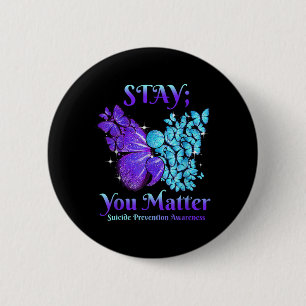 Bleibe dir Butterfly Semicolon Suicide Bewusstsein Button