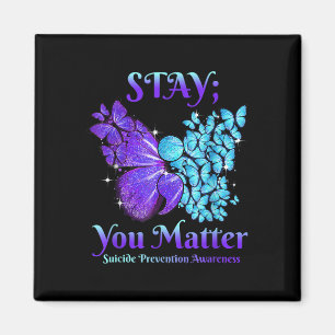 Bleibe dir Butterfly Semicolon Suicide Bewusstsein Magnet