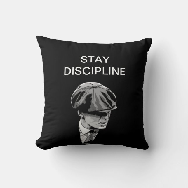 Bleibe Discipline Tote Bag - Motivierend Minimalis Kissen (Vorderseite)