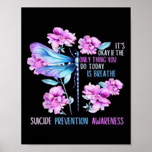 Bleibe Dragonfly Semicolon Suicide Prevention Awar Poster