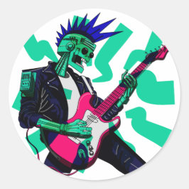 Bleibe Electric Runder Aufkleber