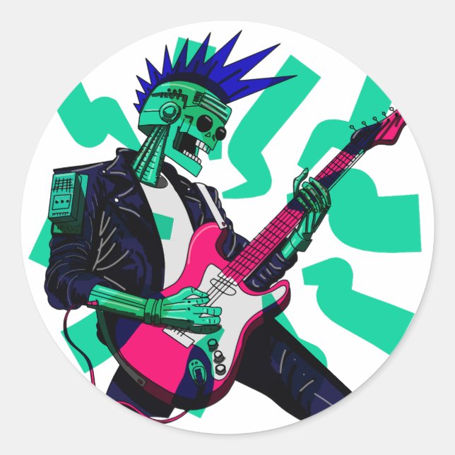 Bleibe Electric Runder Aufkleber (Vorderseite)