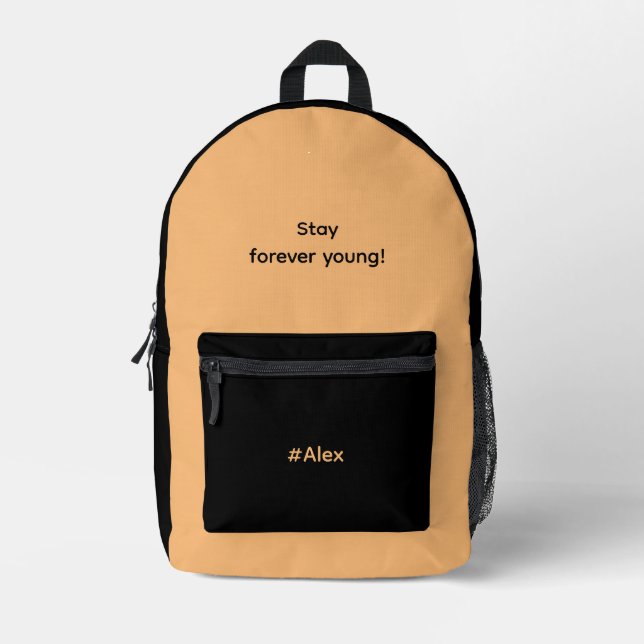 Bleibe ewig junges Sprung Jahr Einfach Modernes Vi Bedruckter Rucksack (Vorderseite)