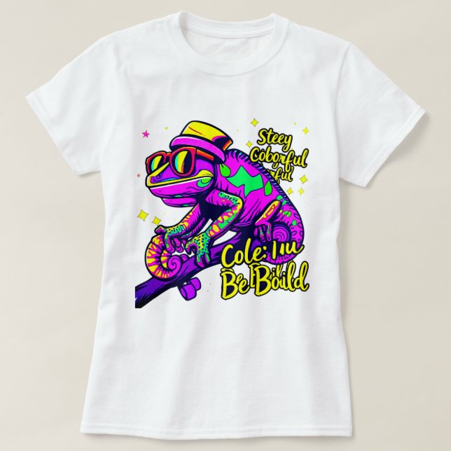 Bleibe farbig sein kühl T-Shirt (Design vorne)