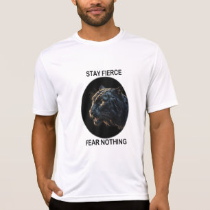 Bleibe Fierce Angst Nichts Schwarzes Panther T-Shirt