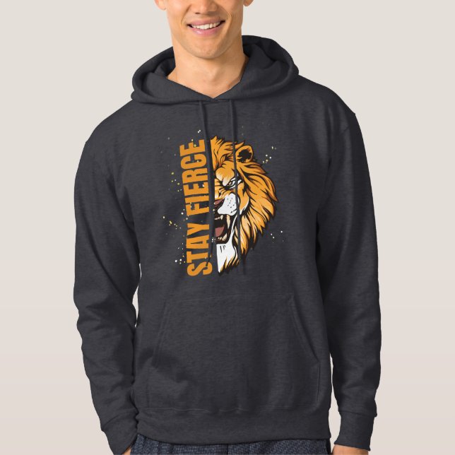 Bleibe Fierce Black Hoodie (Vorderseite)