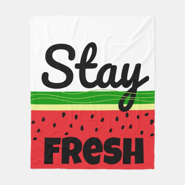 Bleibe Fresh Watermelon Fleece Blanket (Vorderseite)
