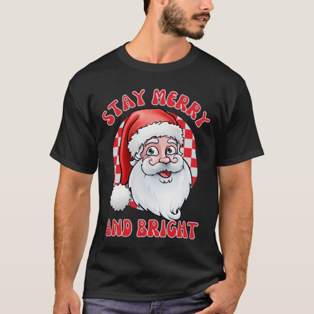 Bleibe fröhliche und helle Weihnachtslehre, Weihna T-Shirt (Vorderseite)