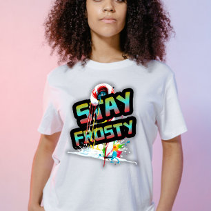 Bleibe Frost Red and White Candy Cane Weihnachten T-Shirt