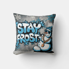 Bleibe Frosty Cool Snowman Winter Vibes Kissen