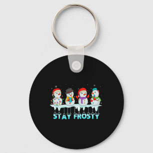 Bleibe Frosty Fun Weihnachten Cool Snowman Frauen Schlüsselanhänger
