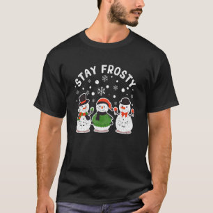 Bleibe Frosty Funny Christmas Pajamas Cool Snowman T-Shirt