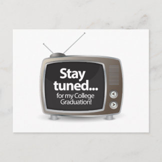 Bleibe für meinen Uni-Abschluß Ankündigungspostkarte